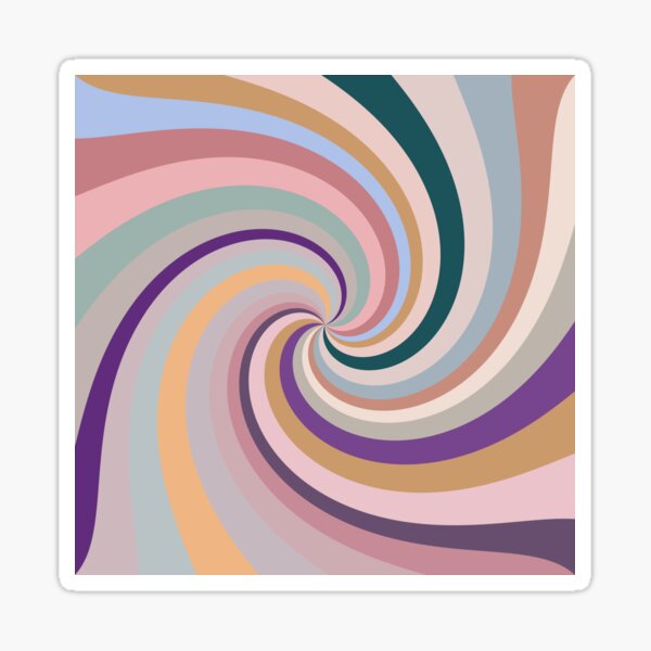 Rainbow Swirl Stickers for Sale