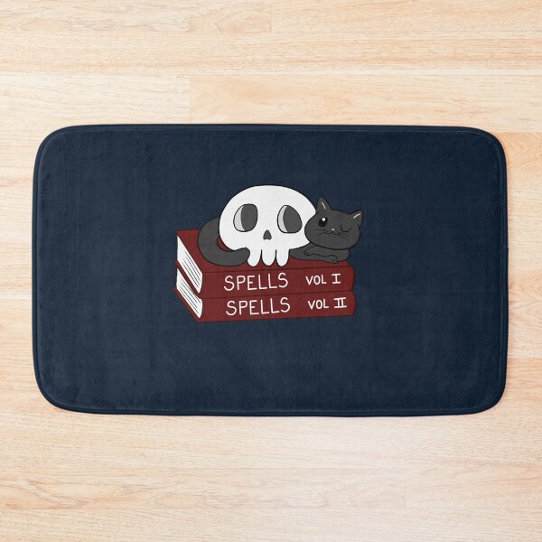 Item preview, witch and wizard spells - funny black cat and skull - adorable designed and sold by Patrick Gervacio.