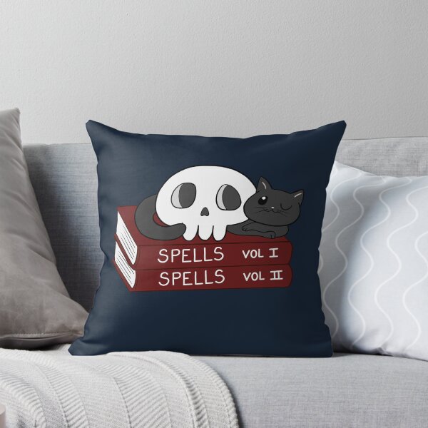 Item preview, witch and wizard spells - funny black cat and skull - adorable designed and sold by Patrick Gervacio.