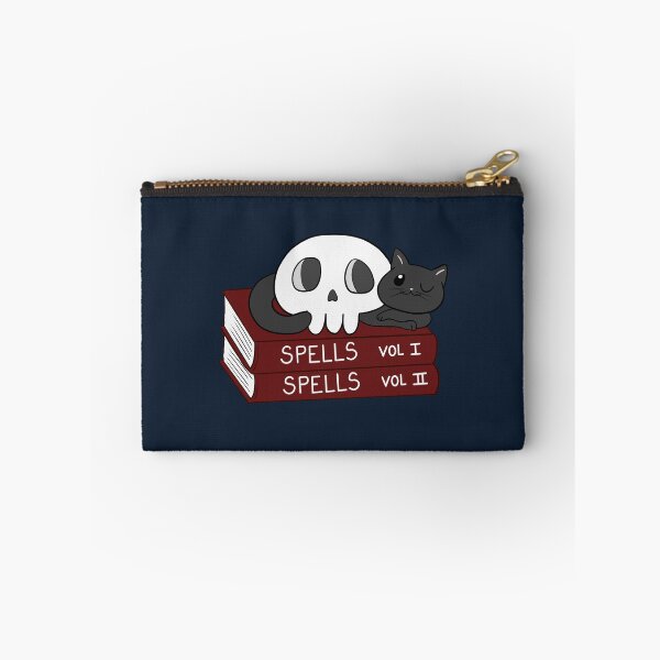 Item preview, witch and wizard spells - funny black cat and skull - adorable designed and sold by Patrick Gervacio.
