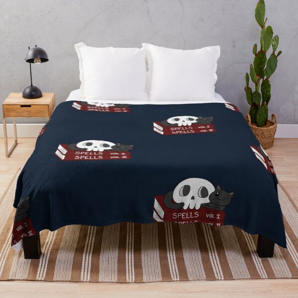 Item preview, witch and wizard spells - funny black cat and skull - adorable designed and sold by Patrick Gervacio.