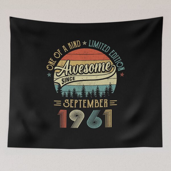 Item preview, September 1961 Vintage 60 Years Old Retro 60th Birthday Gift designed and sold by cadieuxart.