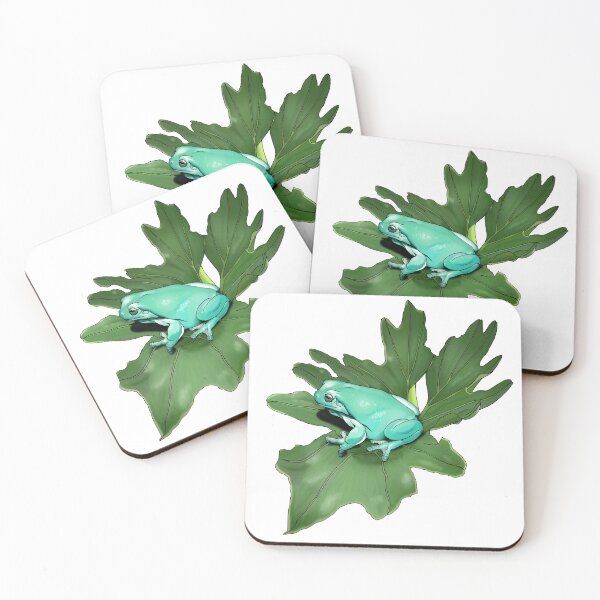 Item preview, White's (Dumpy) Treefrog on a Philodendron Leaf designed and sold by TinkerandBone.