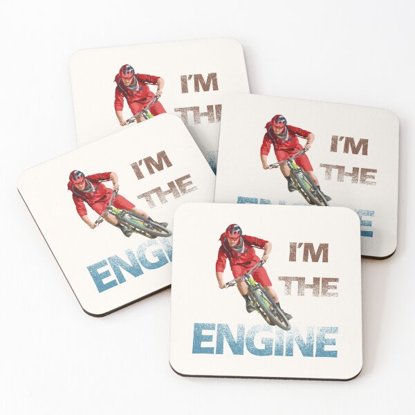 Item preview, I'm The Engine | Cycling Quotes | Red and Blue | Biking designed and sold by DrawingBoard.
