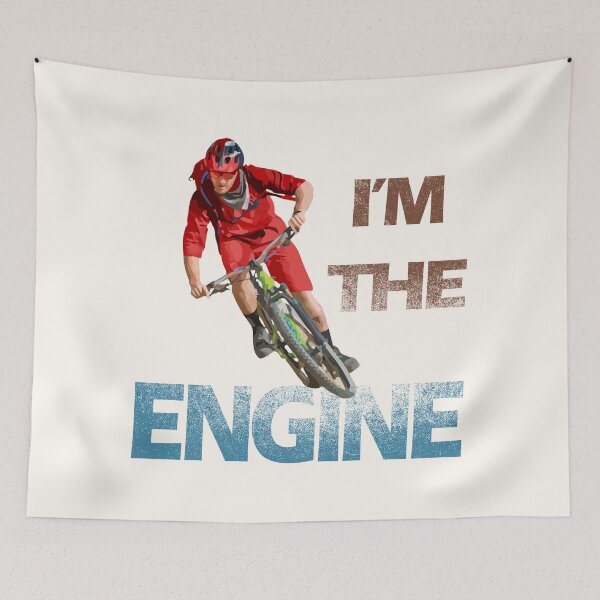 Item preview, I'm The Engine | Cycling Quotes | Red and Blue | Biking designed and sold by DrawingBoard.