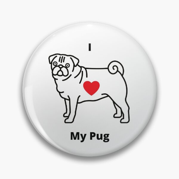 Item preview, I Love My Pug  designed and sold by HailYourPug.