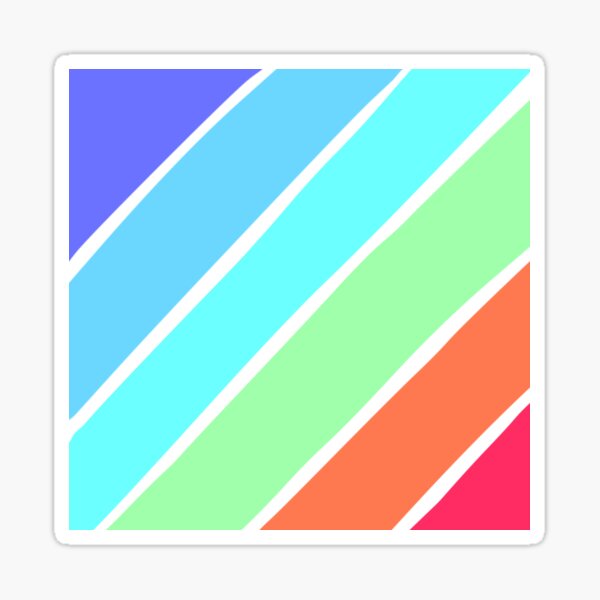 COLORFUL RETRO STRIPS Sticker