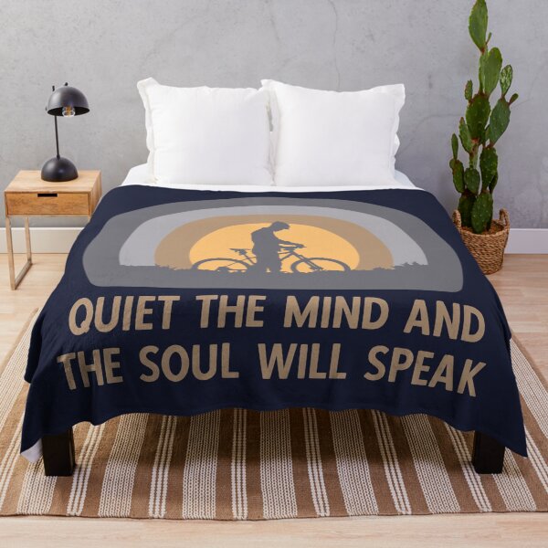 Item preview, Quiet the mind and soul will speak | Cycling Design | Navy Blue | Inspirational Quotes designed and sold by DrawingBoard.