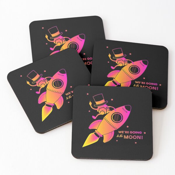 Item preview, HEX Crypto We're Going to The Moon! (Black) designed and sold by Digi-Drifterz.