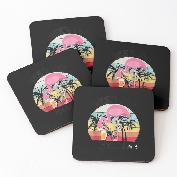 Item preview, Beer Me Beach Flamingo Shirts,Funny Flamingo Drinking Beer  designed and sold by yoselinemc.