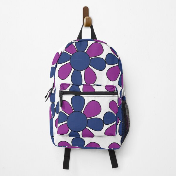 Item preview, Navy Blue Violet Florals Flowers  designed and sold by Nisha Prabhu.
