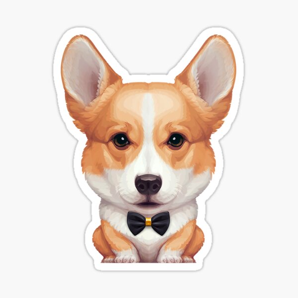 corgi with a bow tie