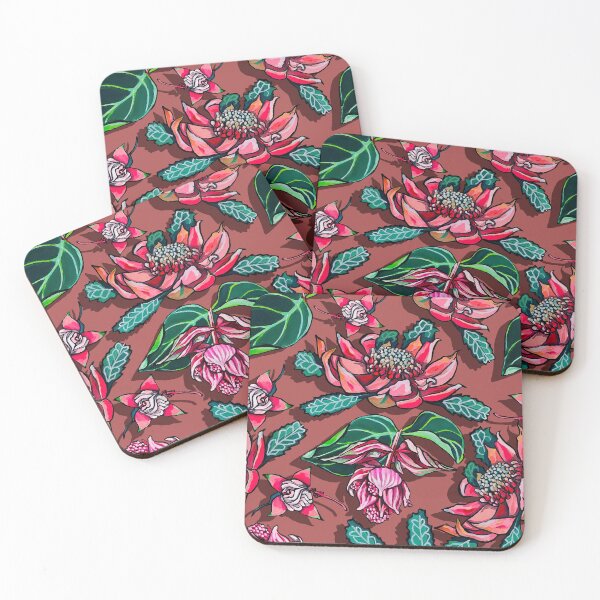 Item preview, Terracota y zafiro floral en tonos designed and sold by ariellemorris.