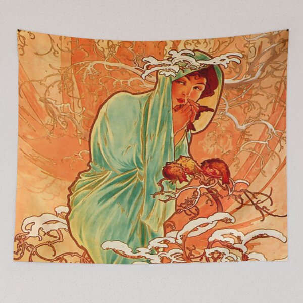 Item preview, Alphonse mucha - temporada de invierno designed and sold by Vivanne-art.
