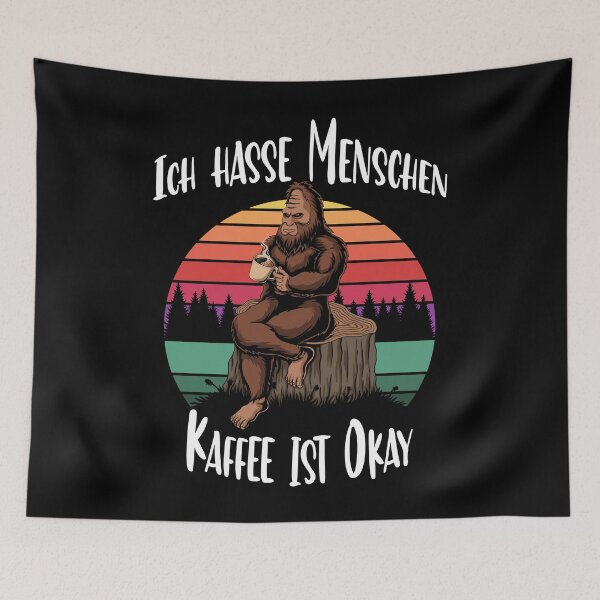 Item preview, I hate people, coffee, funny saying, bigfoot designed and sold by ThommyBLN.