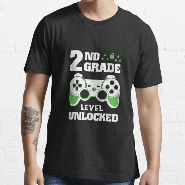 2nd Grade Level Unlocked Video Game Back to School Boys T-Shirt 