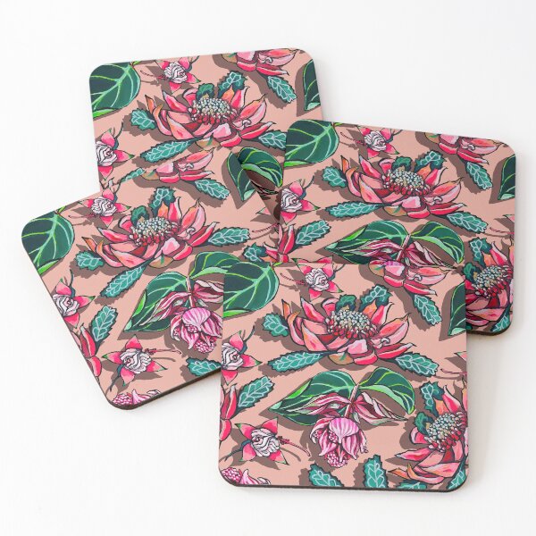 Item preview, Flores tropicales de melocotón albaricoque designed and sold by ariellemorris.