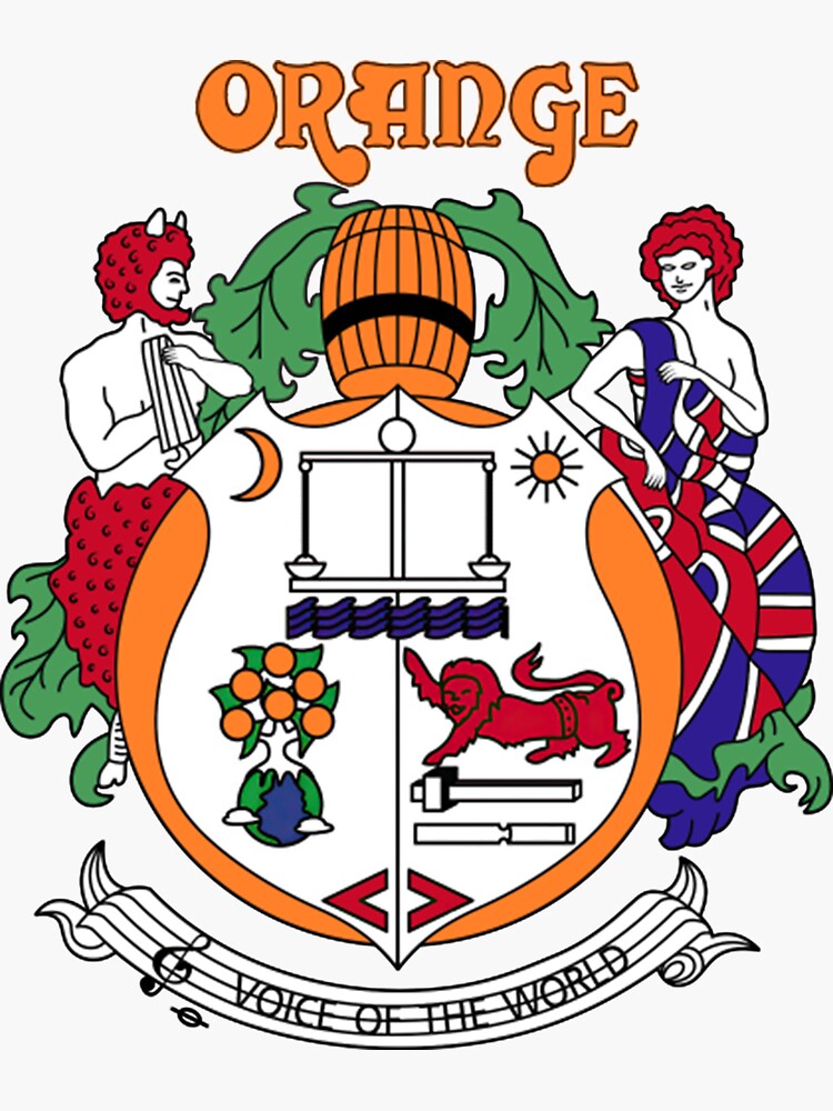 "Orange Amps Vintage Crest" Sticker for Sale by orhave191 Redbubble