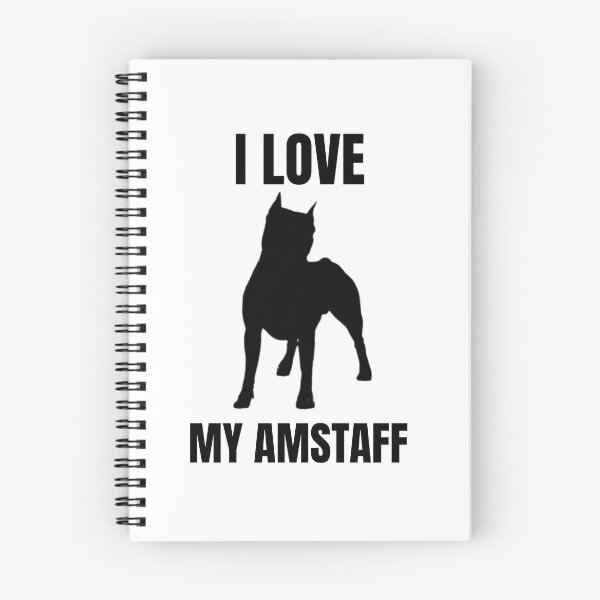Item preview, I Love My AmStaff designed and sold by NiftyTees.