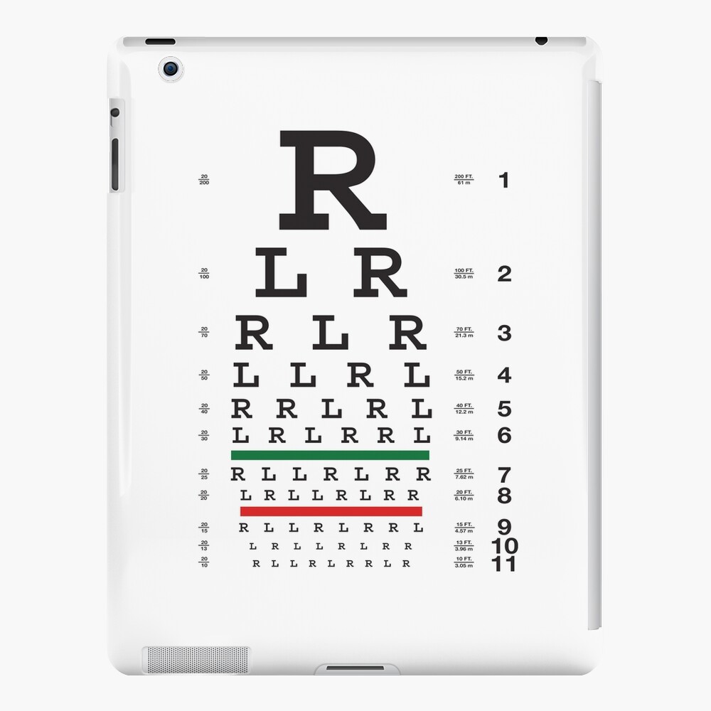 "DRUMMER EYE TEST CHART" iPad Case & Skin for Sale by TEEjDESIGN