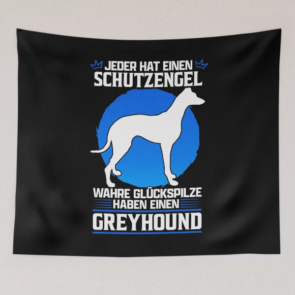 Artikelvorschau, Greyhound Schutzengel kurzhaariger Windhund Spruch entworfen und verkauft von madgrfx.