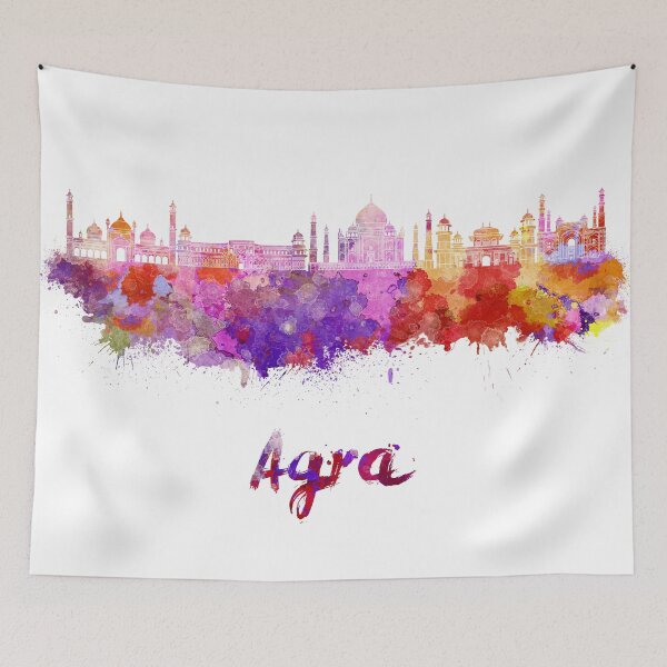 Item preview, Agra skyline in watercolor designed and sold by paulrommer.