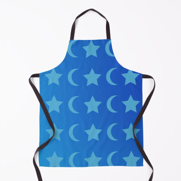 Item preview, Blue Crescent Moon and Star Pattern in Light/Dark Blue Gradient Sky designed and sold by ShaunSandhu.