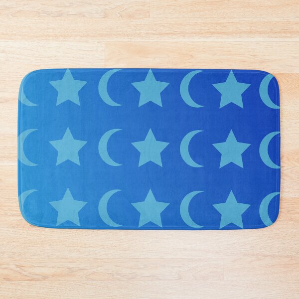 Item preview, Blue Crescent Moon and Star Pattern in Light/Dark Blue Gradient Sky designed and sold by ShaunSandhu.