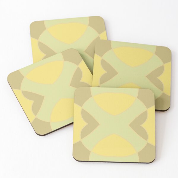 Item preview, Muted abstract pattern green yellow brown beige designed and sold by Sasacolor.