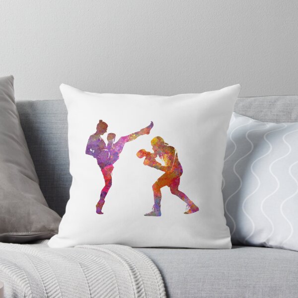 Item preview, Woman boxwe boxing man kickboxing silhouette isolated 01 designed and sold by paulrommer.