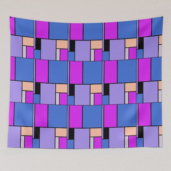 Item preview, Retro Geometric Pattern in blues and purples designed and sold by MondaysChild.