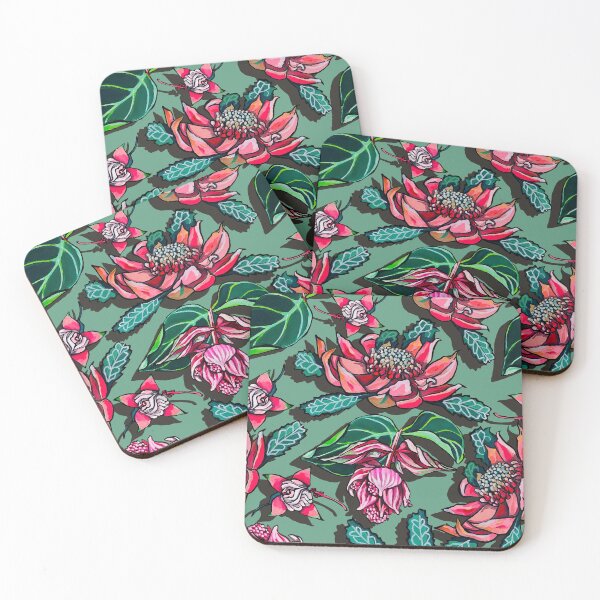 Item preview, Exuberantes flores tropicales verdes designed and sold by ariellemorris.