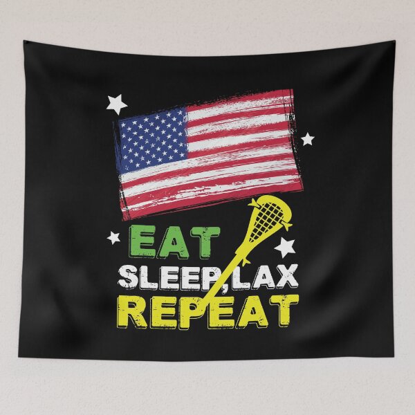 Item preview, Lacrosse Usa American Flag designed and sold by Buzzbazaar.