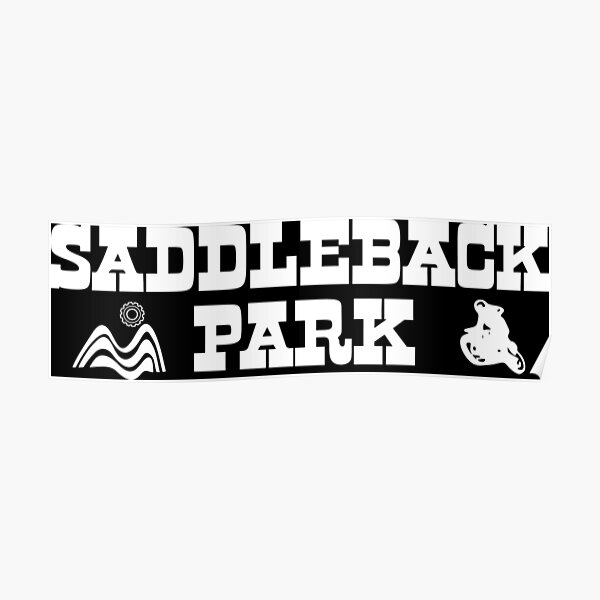 Saddleback Park - Western Logo (White ink) Poster