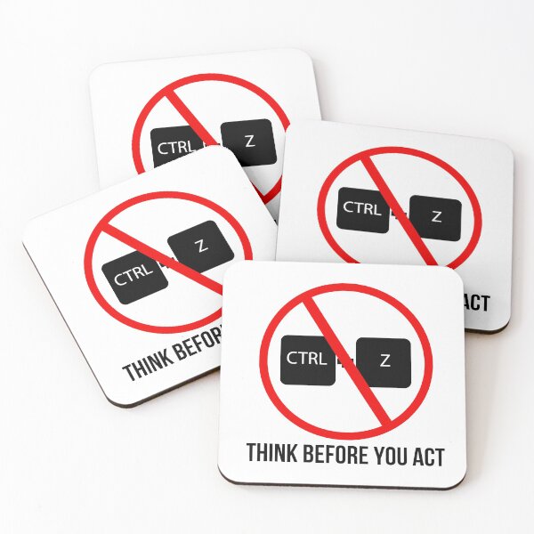 Item preview, Piensa antes de actuar. ¡Mira antes de saltar! Ctrl + Z designed and sold by Capiral Bucketlist.