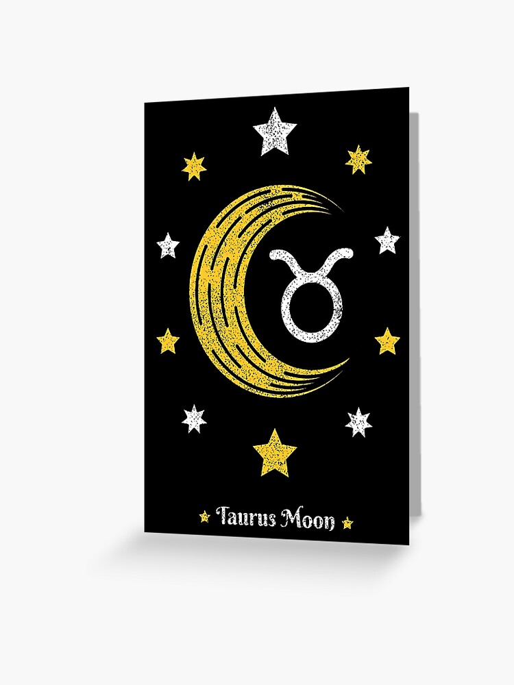 Taurus Moon Astrology Zodiac Sign Natal Chart Horoscope Star Tarot Venus Greeting Card