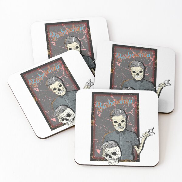 Item preview,  two skeletons in a barbershop designed and sold by Prof209.