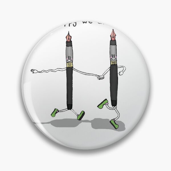Item preview, Pen Pals: Two Fountain Pens are Great Friends designed and sold by SitedaArts.