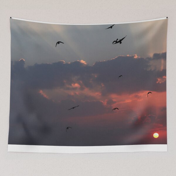 Item preview, New dawn/magnificent sunrise with the flight of birds designed and sold by VeenaNair23.