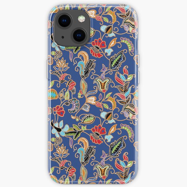Sarong Kebaya Batik Blau iPhone Flexible Hülle