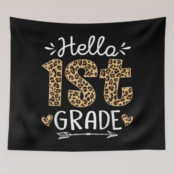 Item preview, Back To School Hello First Grade 1st Grade Leopard Teacher  designed and sold by CuthbertShop.
