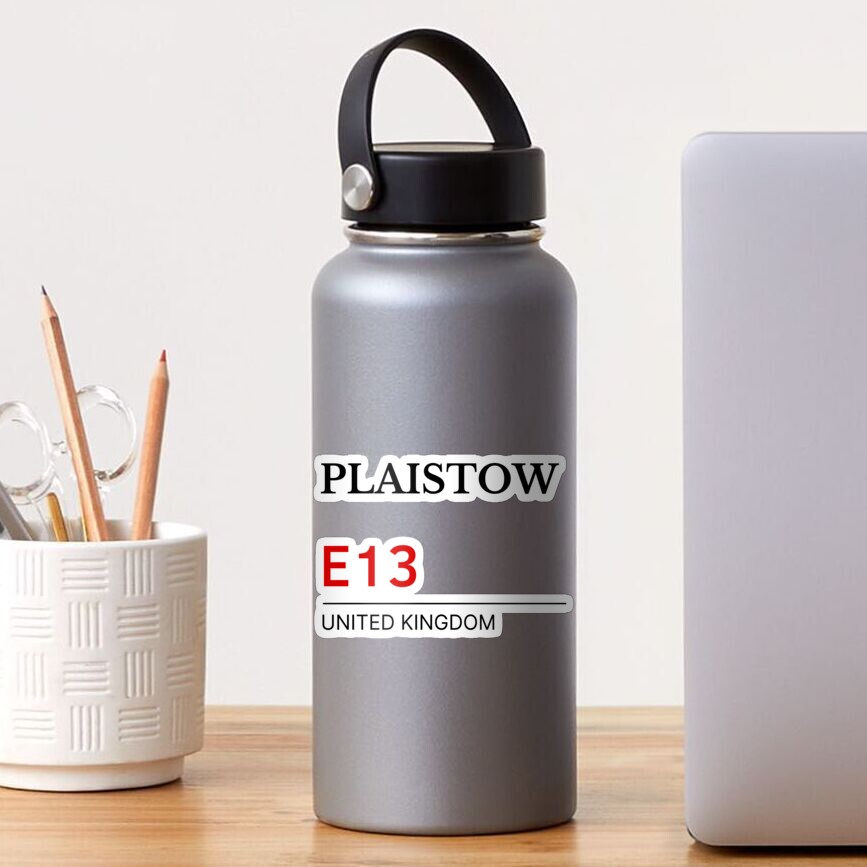 "Postcode Plaistow E13 United Kingdom" Sticker for Sale by