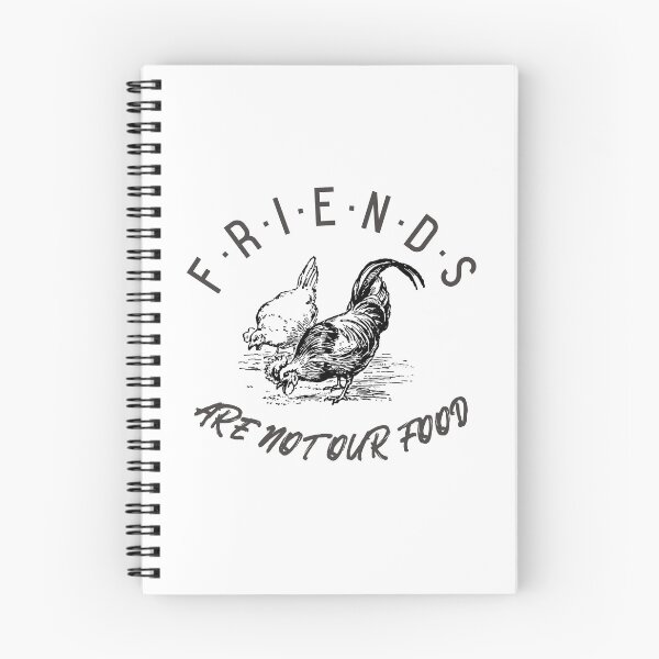Item preview, Friends are not our food- funny vegan and vegetarian chicken design - black text designed and sold by katiekendall.