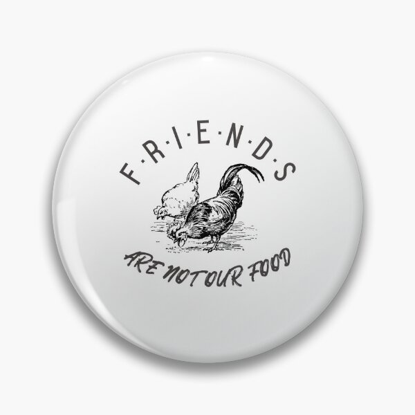 Item preview, Friends are not our food- funny vegan and vegetarian chicken design - black text designed and sold by katiekendall.
