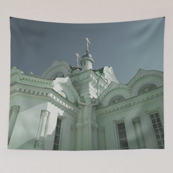 Item preview, Orthodox temple against the background of the blue cloudless sky, architectural decision  designed and sold by helenkaiy.