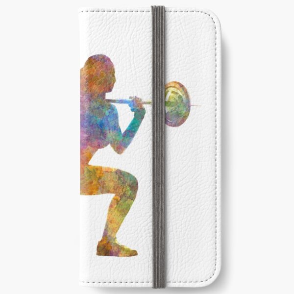Body building woman isolated iPhone Wallet