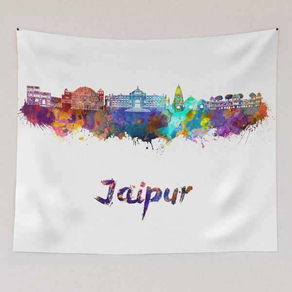 Item preview, Jaipur skyline in watercolor designed and sold by paulrommer.