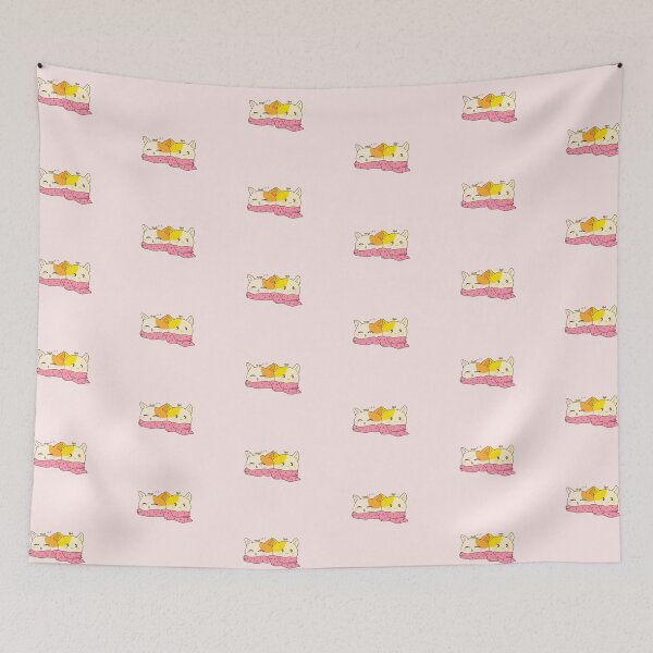 Item preview, Cute orange and yellow chibi cat wraped around scarf designed and sold by Shalu  Elysian.