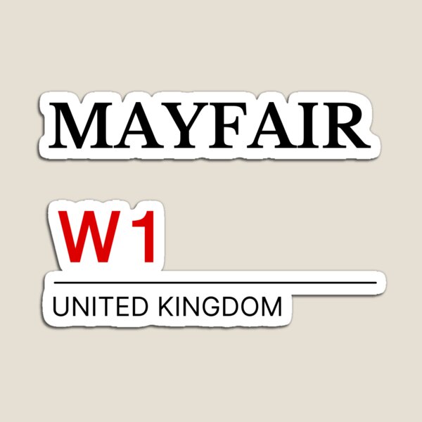 Item preview, Postcode Mayfair W1 United Kingdom designed and sold by Yayatachdiyat0.