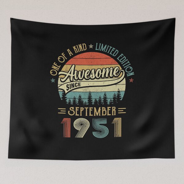 Item preview, September 1951 Vintage 70 Years Old Retro 70th Birthday Gift designed and sold by cadieuxart.